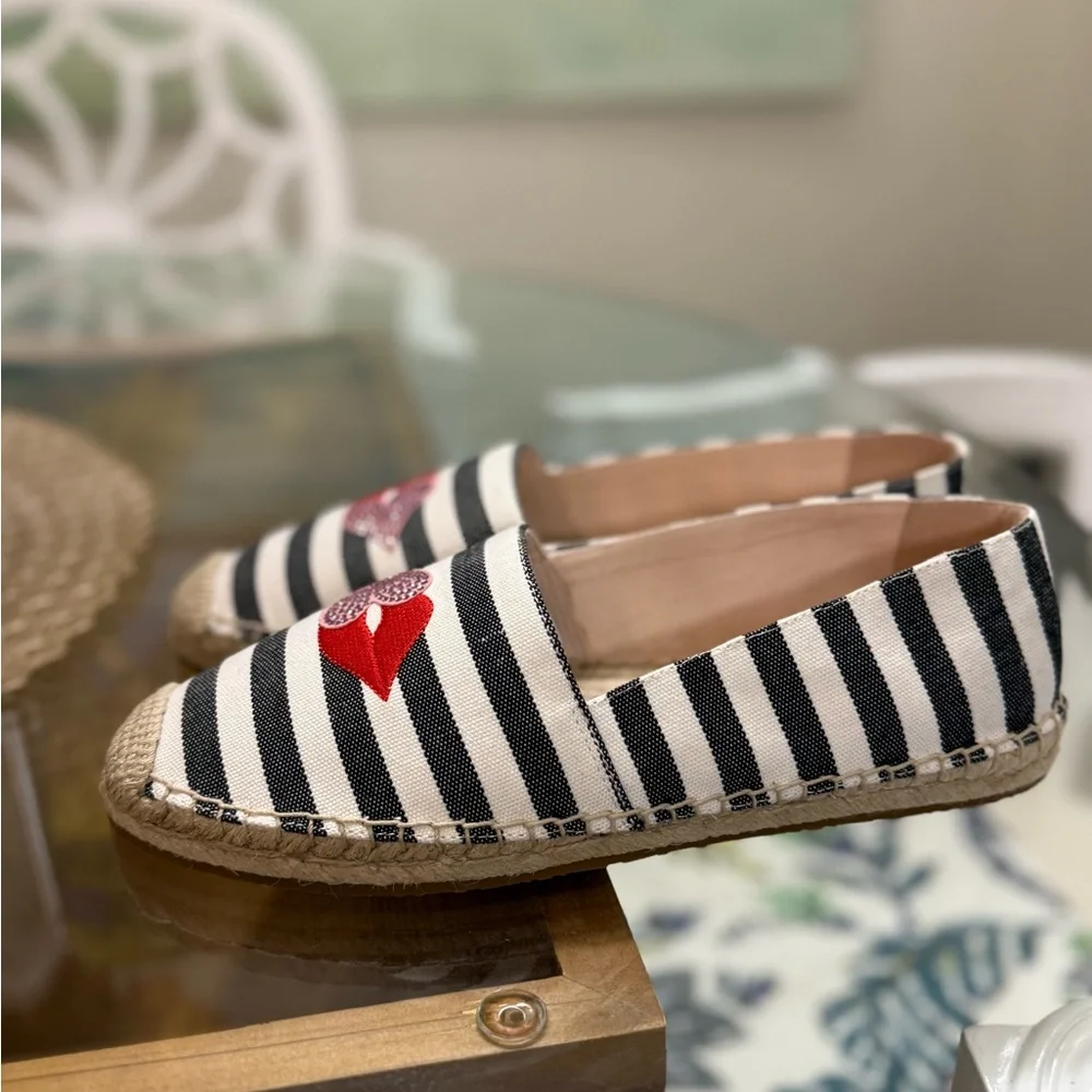 NWO BOX Kate Spade New York Women's Gimlet Heart Lips Espadrille 7.5